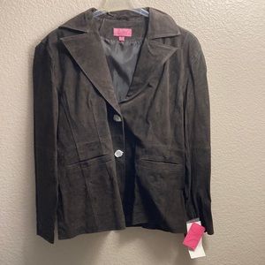 Excelled collection blazer , 3x , dark brown